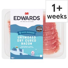 Edwards Thick Unsmoked Dry Cured Bacon 240G