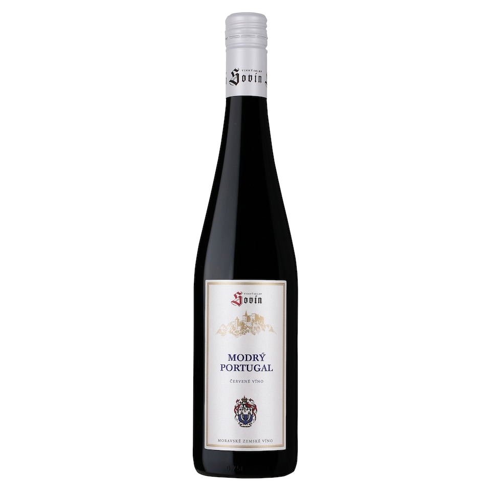 Sovín Modrý Portugal moravské zemské víno červené 0,75l