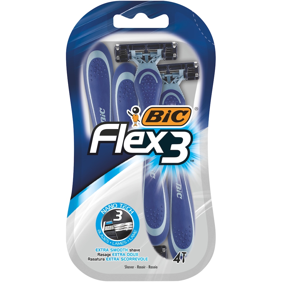 image 1 of Bic Flex3 Triple Blade Razors 4 Pack