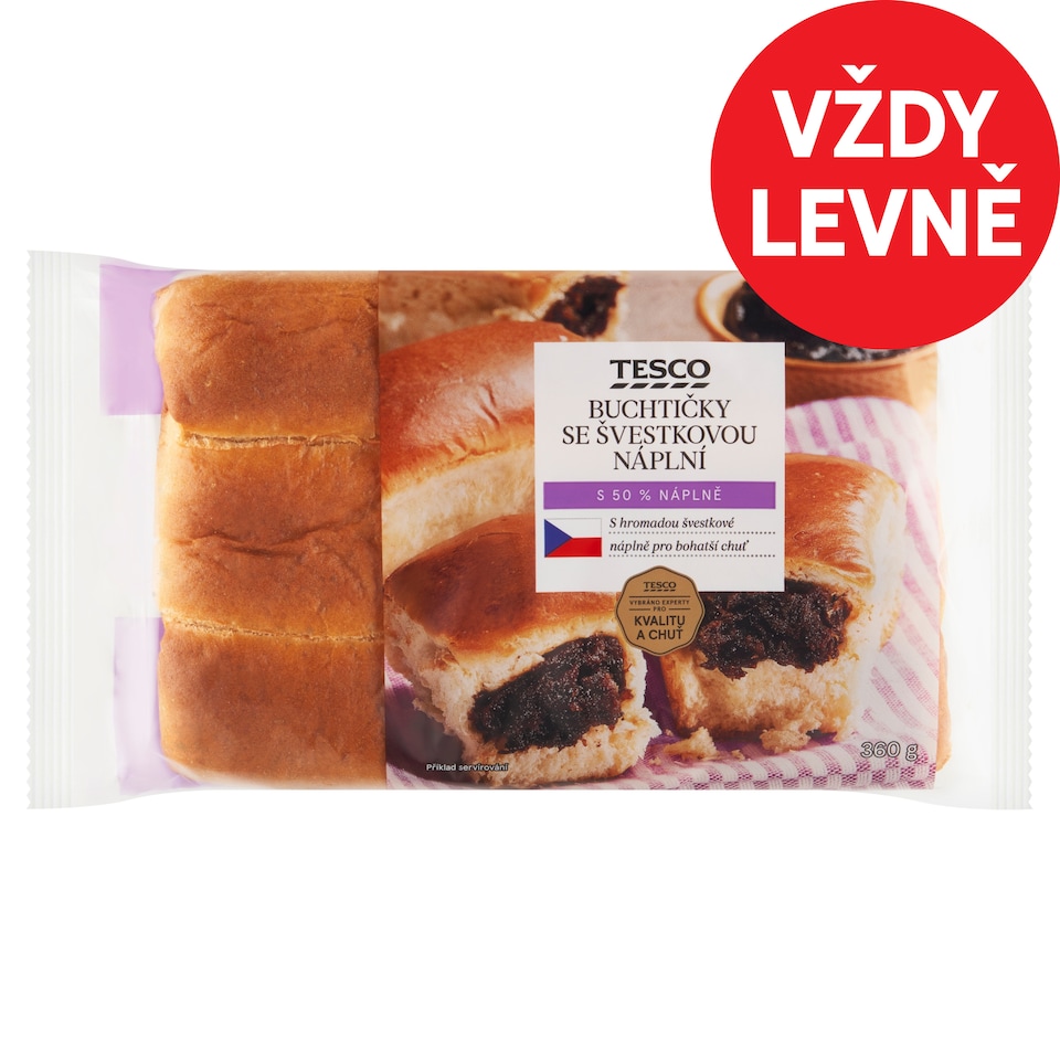 Tesco Buchtičky se švestkovou náplní 360g