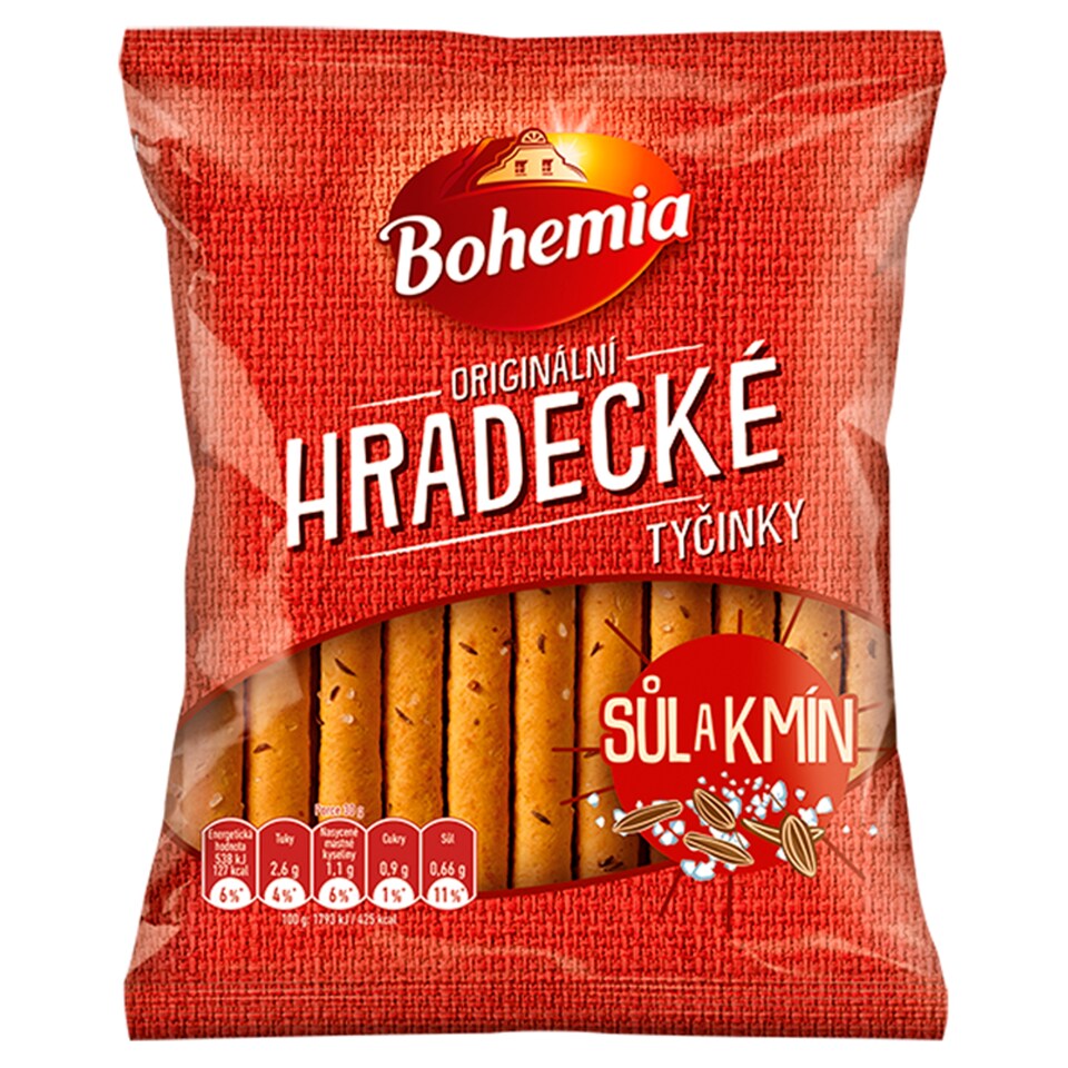 Bohemia Originální Hradecké tyčinky kmínové 90g