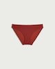image 4 of F&F Crinkle Textured High Leg Bikini Bottoms in Brick