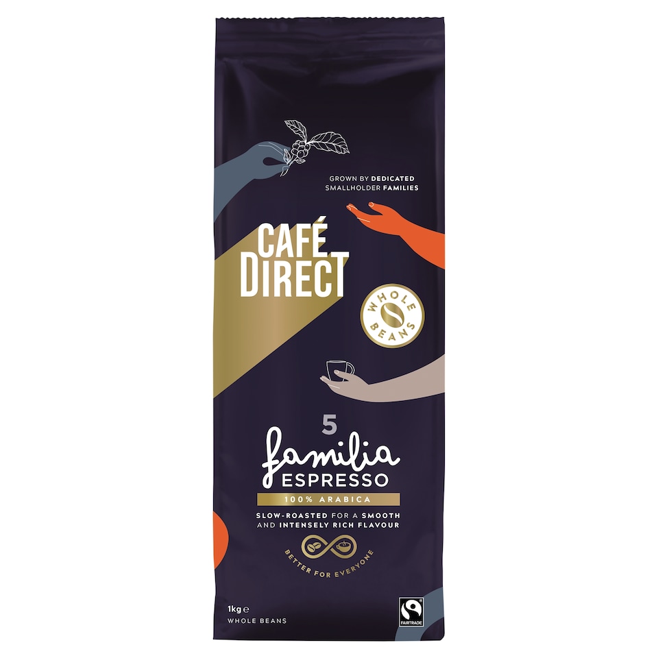 Cafedirect Familia Espresso 100% Arabica Beans 1kg