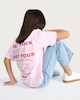 image 3 of F&F Girls Pure Cotton Limited Edition Heart Tour T-Shirt in Pink