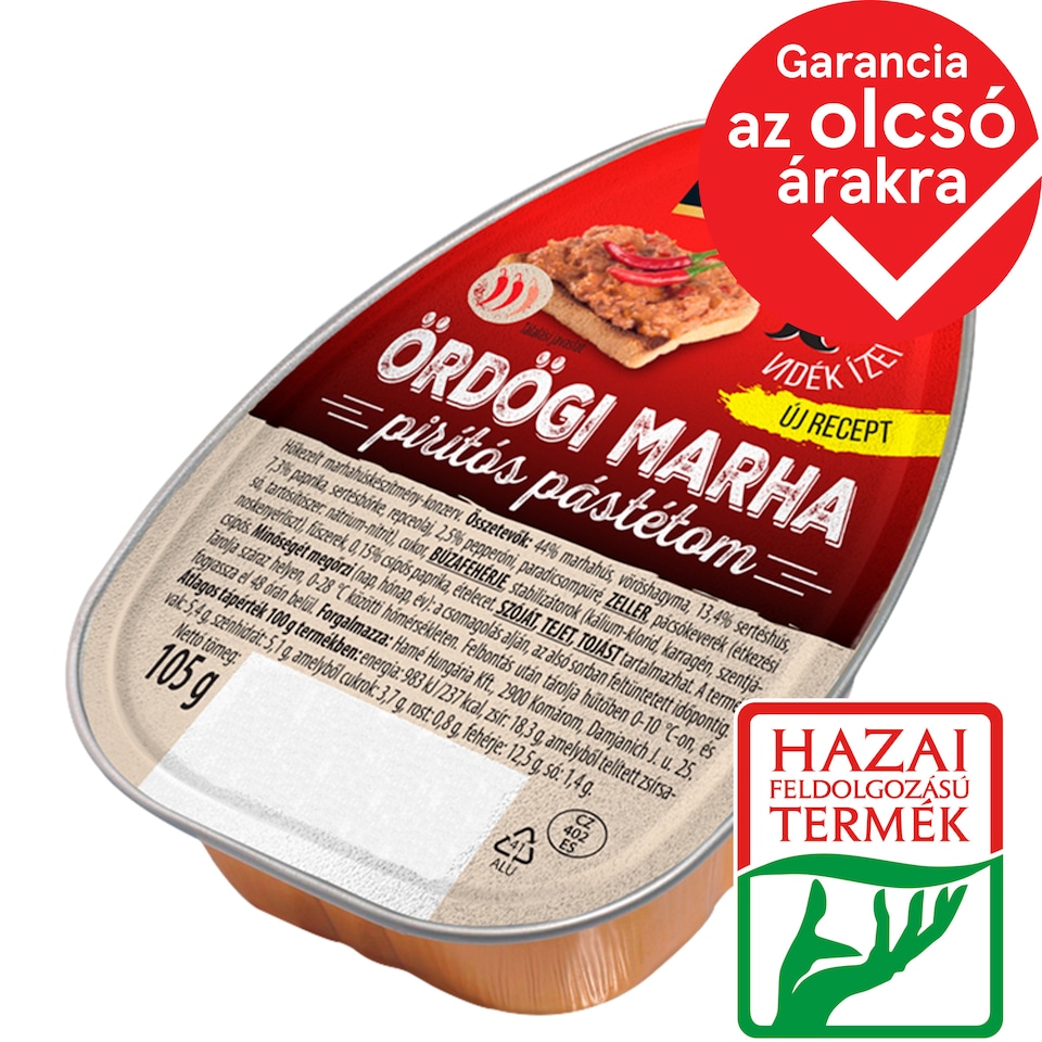 Hamé Ördögi Marha pirítós pástétom 105 g