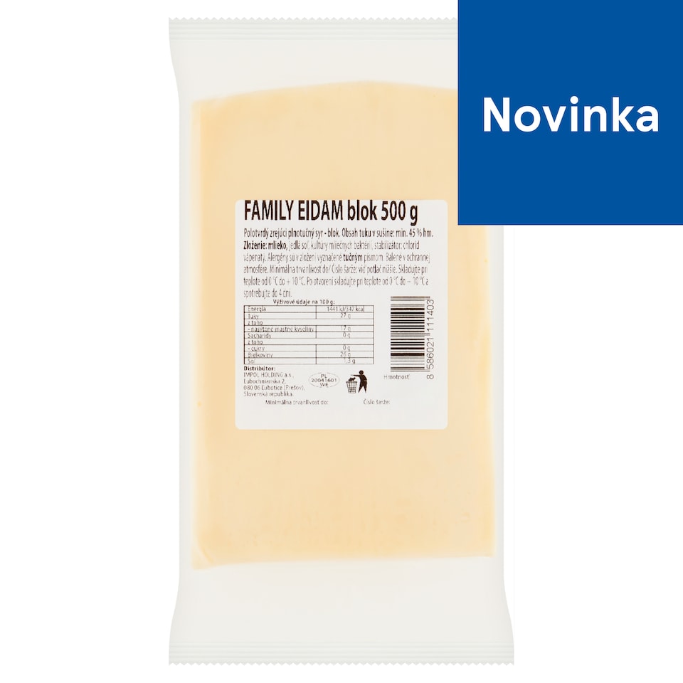Family Eidam 45 % Cheese Block 500 g