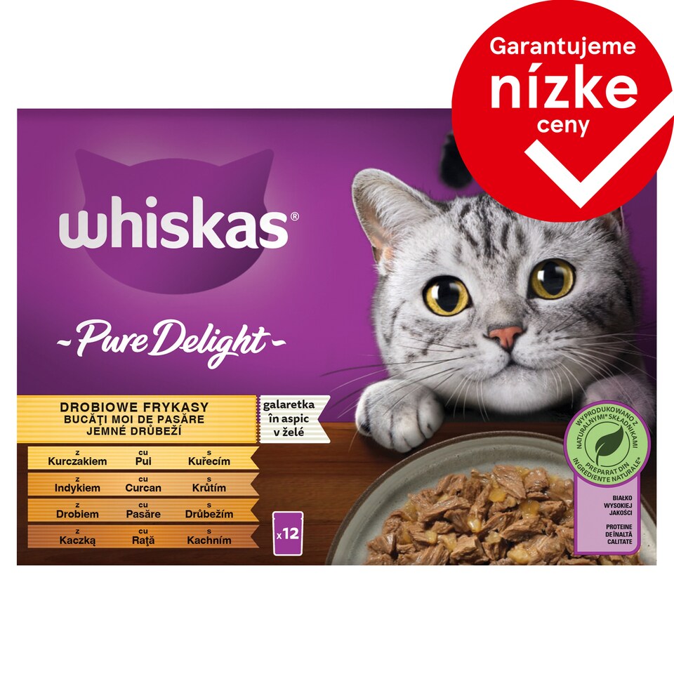 Whiskas Pure Delight Delicate Poultry in Jelly 12 x 85 g (1.02 kg)