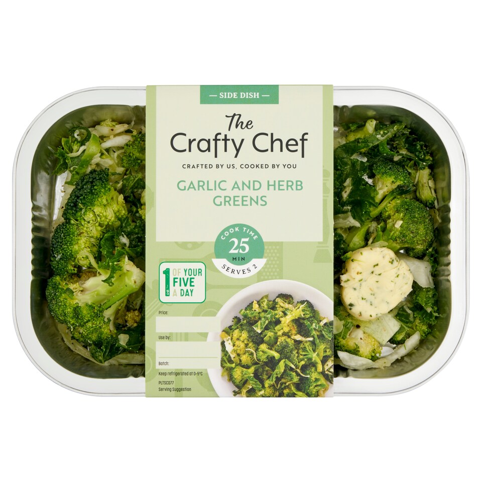 The Crafty Chef Garlic and Herb Greens 175g