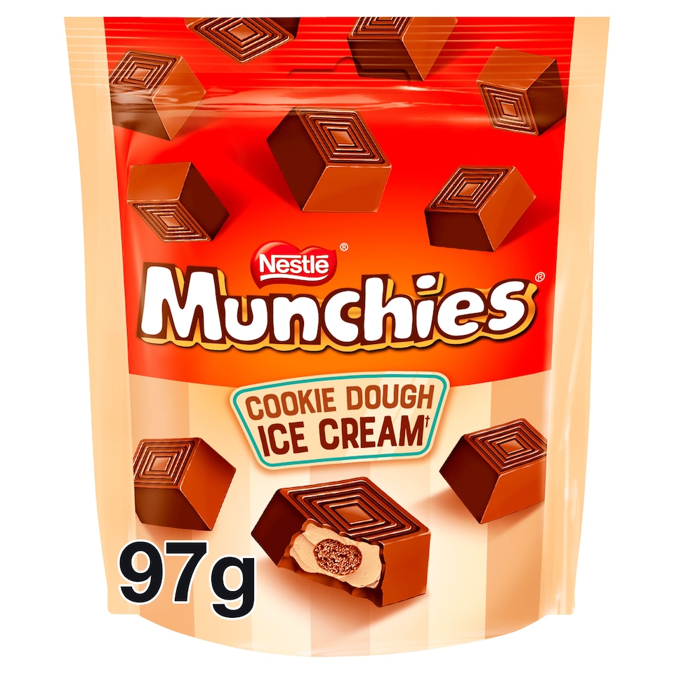 image 1 of Munchies Cookie Dough Ice Cream Flavour Milk Chocolate 97g