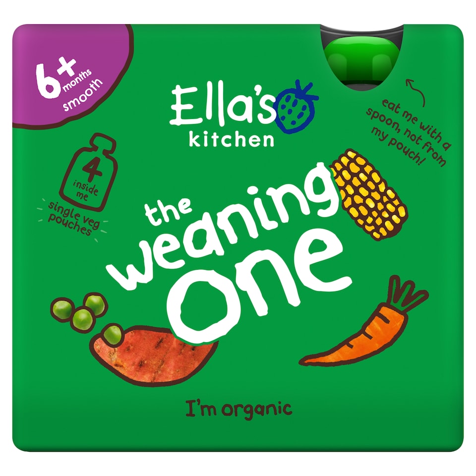 Ella's Kitchen Organic Weaning One variety multipack 6+ Months 4 x 70g
