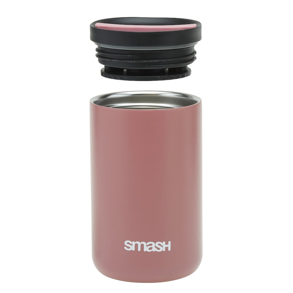 image 1 of Smash Dusky Pink Twist and Lock Coffee Cup 350ml