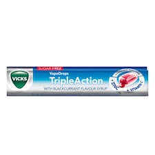 Vicks Triple Action Throat Sweets - Blackcurrant (Sugar Free) 42g