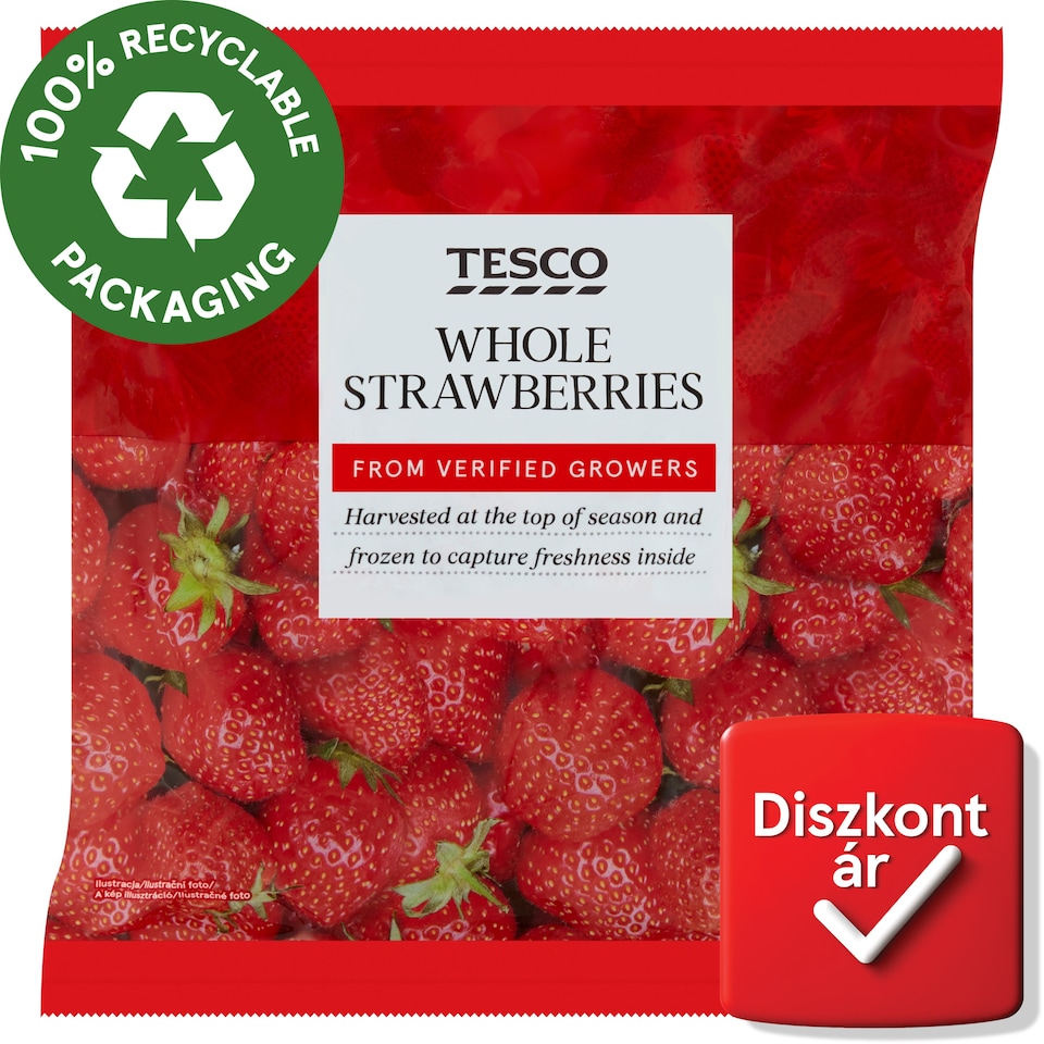 Tesco gyorsfagyasztott eper 450 g 