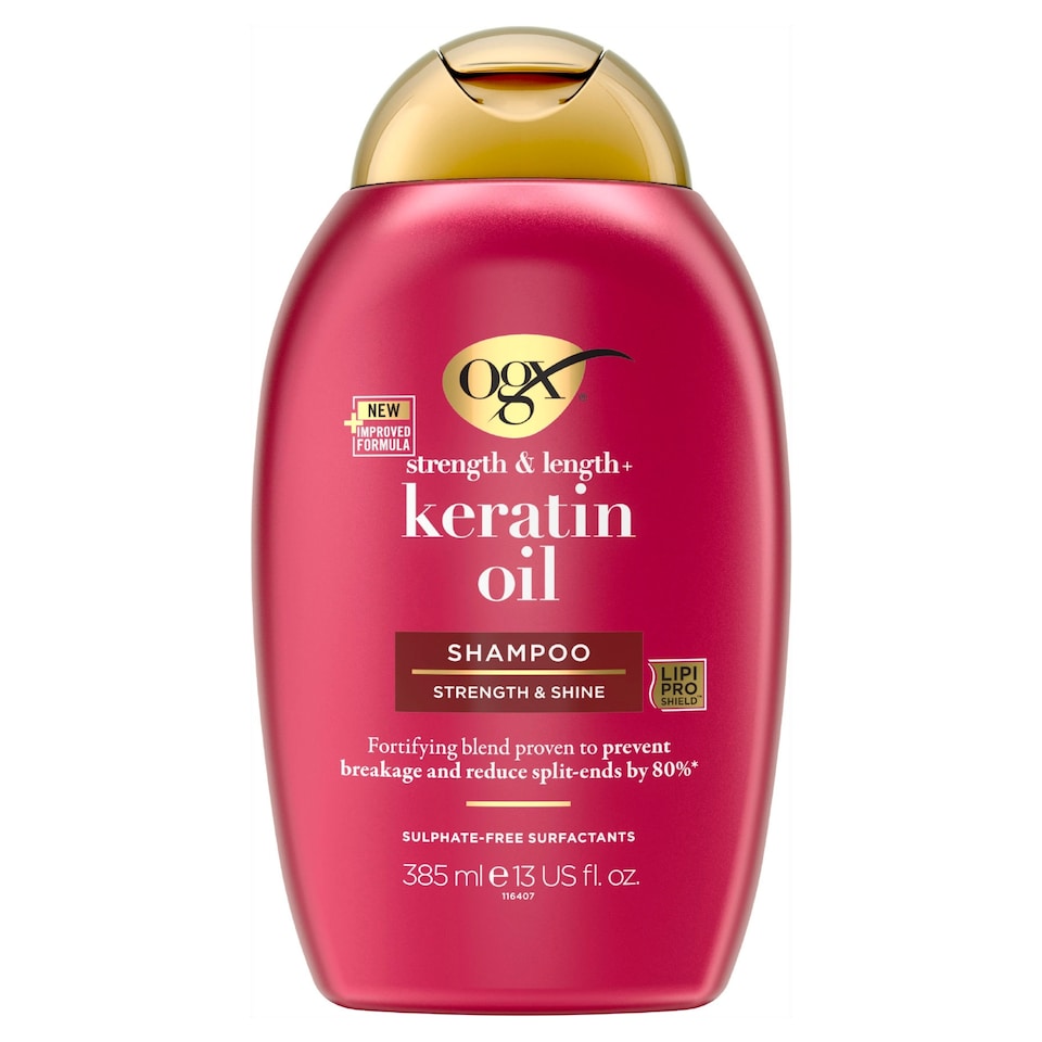 image 1 of OGX Anti-Breakage Keratin Shampoo for Dry Hair 385ml