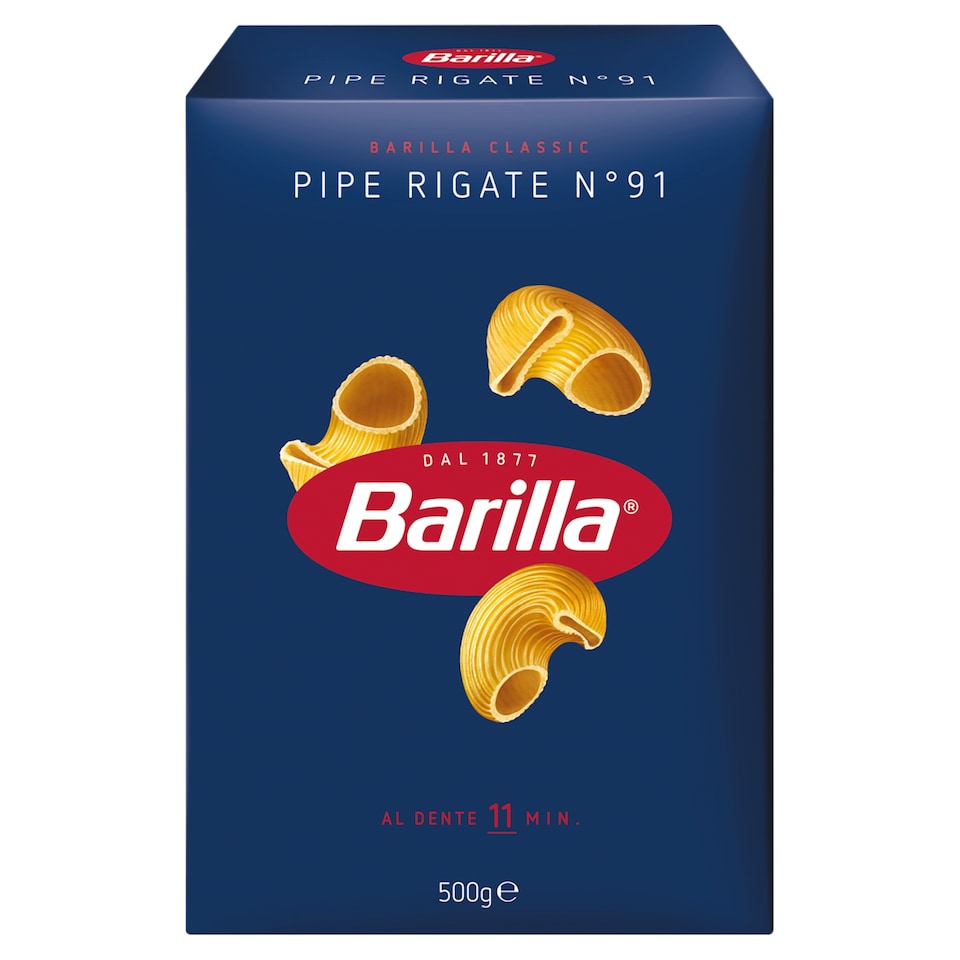 BARILLA PIPE DURUM WHEAT SEMOLINA PASTA 500g