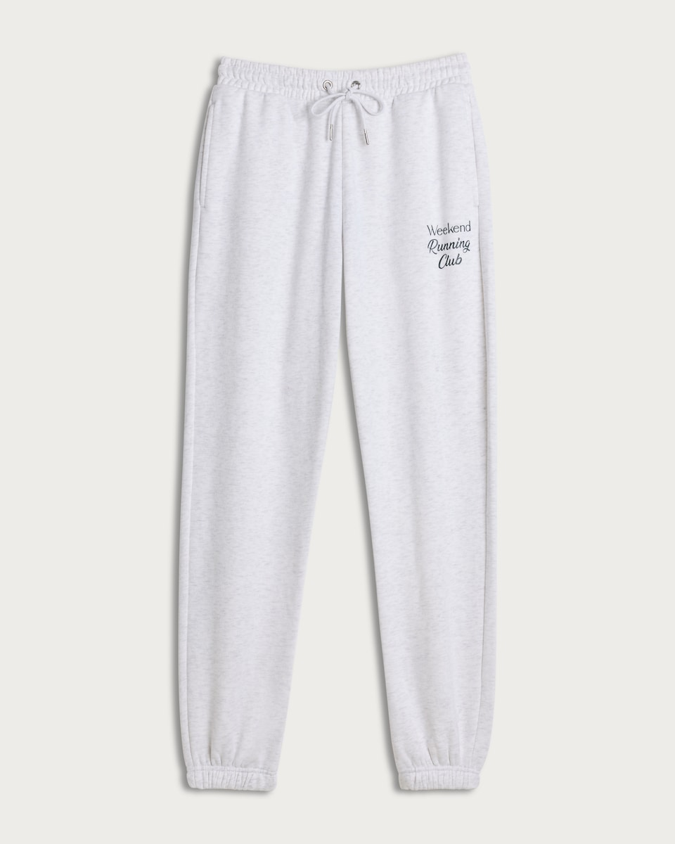 image 1 of F&F Active AFTERCLASS Slogan Cuffed Joggers in Grey