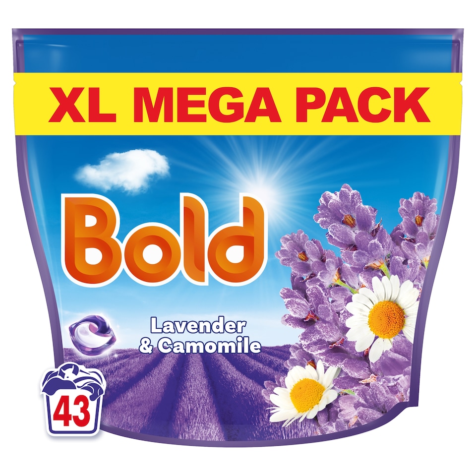 image 1 of Bold Lavender & Camomile Laundry Detergent Liquid Pods Original 43Washes 842.8G
