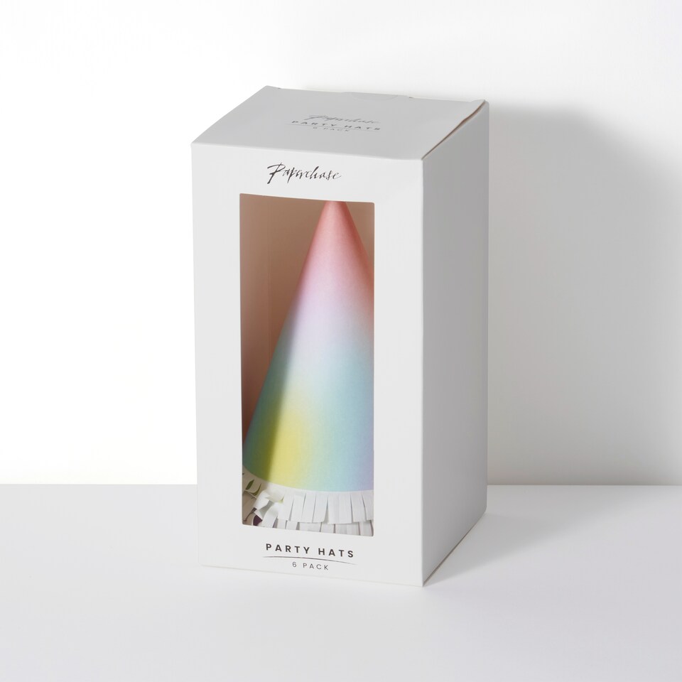 image 1 of Paperchase Ombre 6 Pack Party Hats