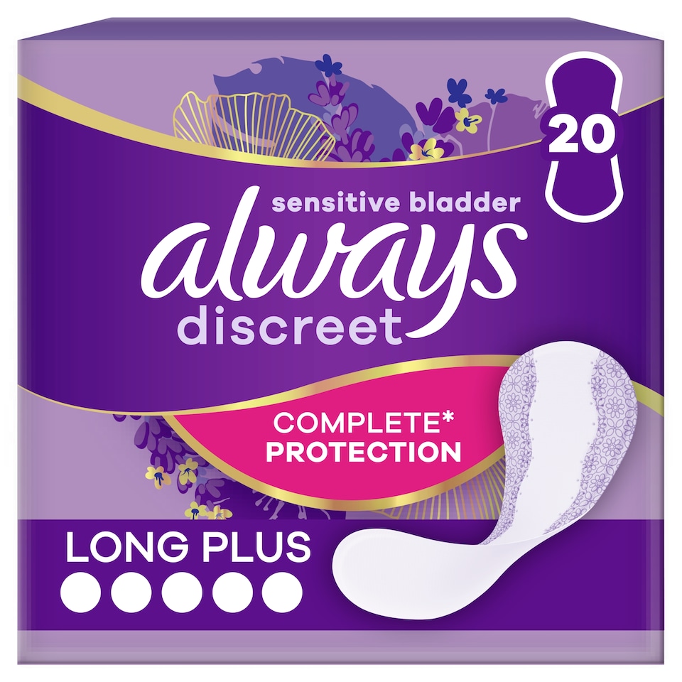 image 1 of Always Discreet Incontinence Liners Plus 20 Pack