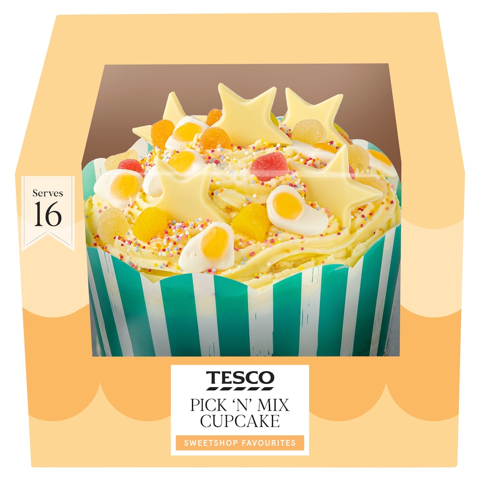 Tesco Pick 'n' Mix Cupcake - Buttercream, Raspberry Jam