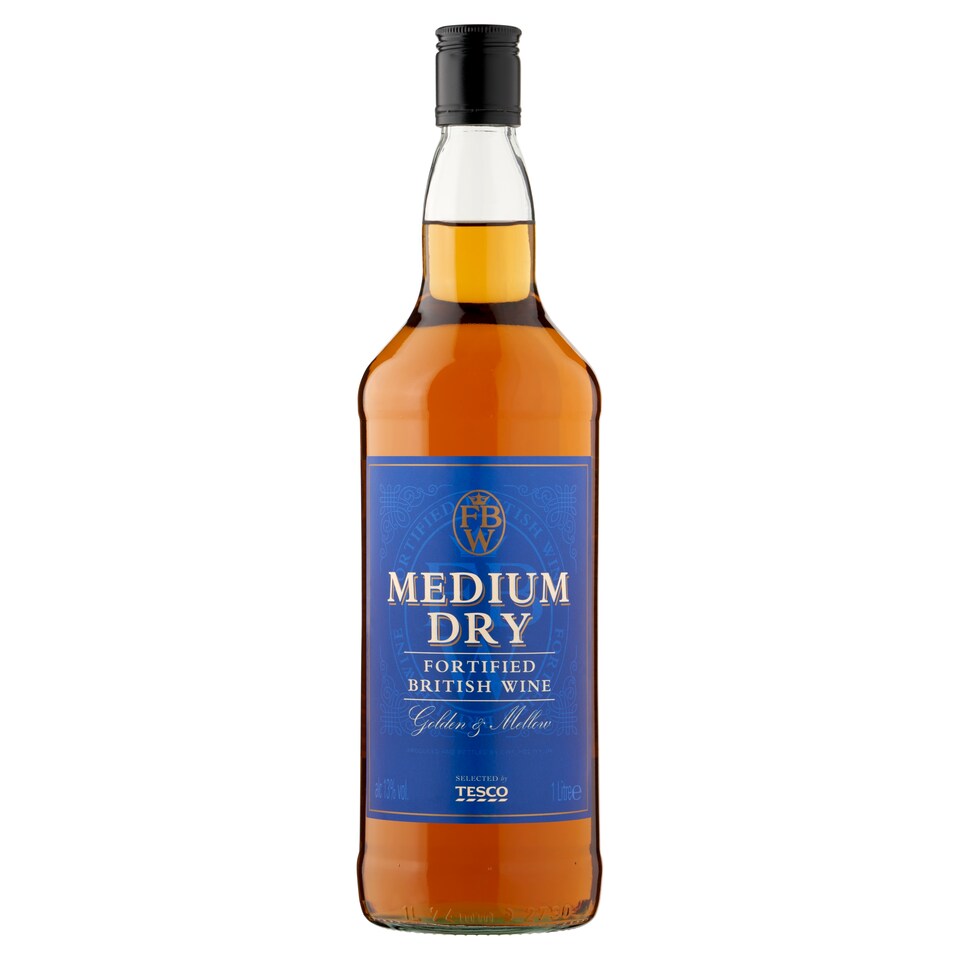 Tesco Medium Dry Fortified British Wine 1 Litre
