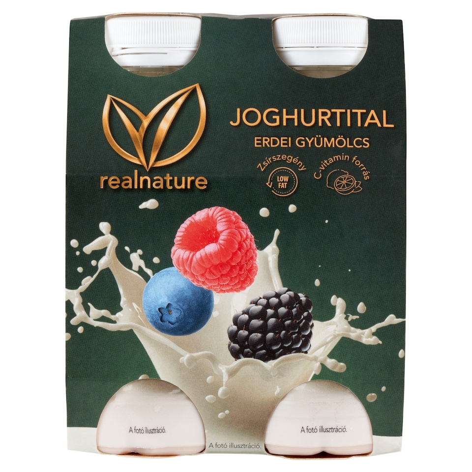 Real Nature joghurtital erdeigyümölcsös 4 x 100 g   1. kép