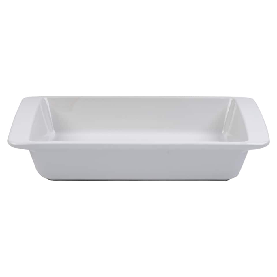 Tesco White Ceramic Rect Roaster Large