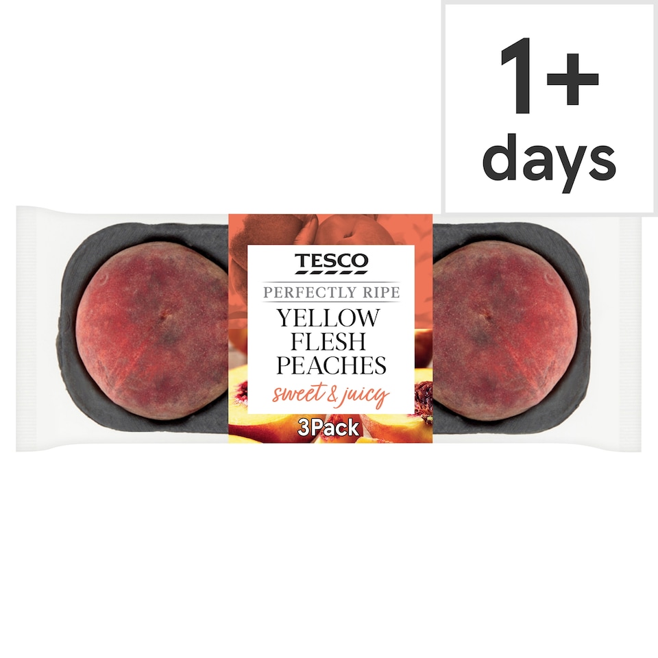 Tesco Perfectly Ripe Peaches Minimum 3 Pack