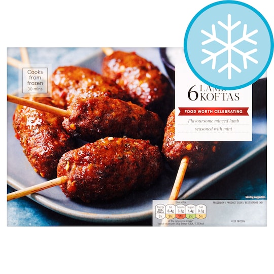 Tesco 6 Lamb Kofta Kebabs 300G Tesco Groceries