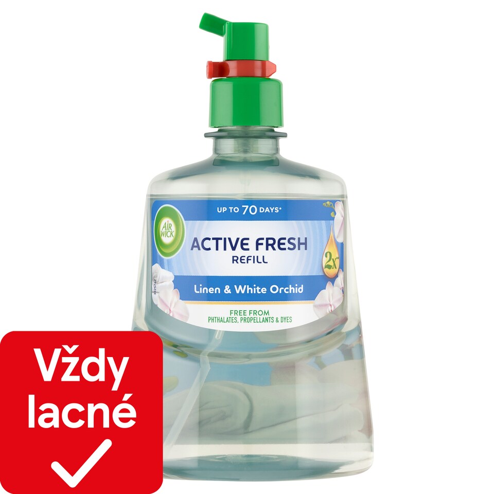obrázok 1 z Air Wick Active Fresh Náplň do automatického difuzéra bielizeň a biela orchidea 228 ml