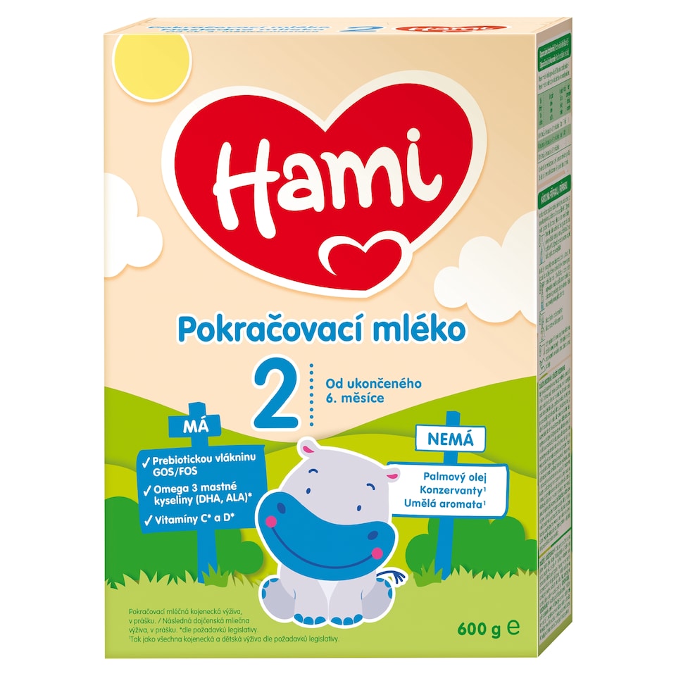 obrázok 1 z Hami 2 následné mlieko od uk. 6. mesiaca 600 g