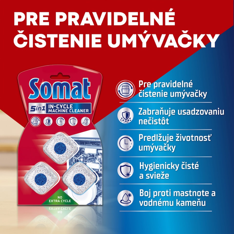 obrázok 1 z SOMAT 5v1 čistiace tablety do umývačky 3 ks