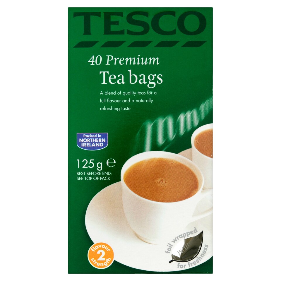 Tesco Premium Tea Bags 40 Pack 125g