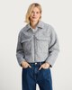 image 1 of F&F Textured Pocket Front Zip Up Jacket in Grey