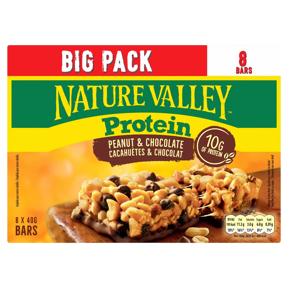 image 1 of Nature Valley Protein Peanut and Chocolate 8x 40g 