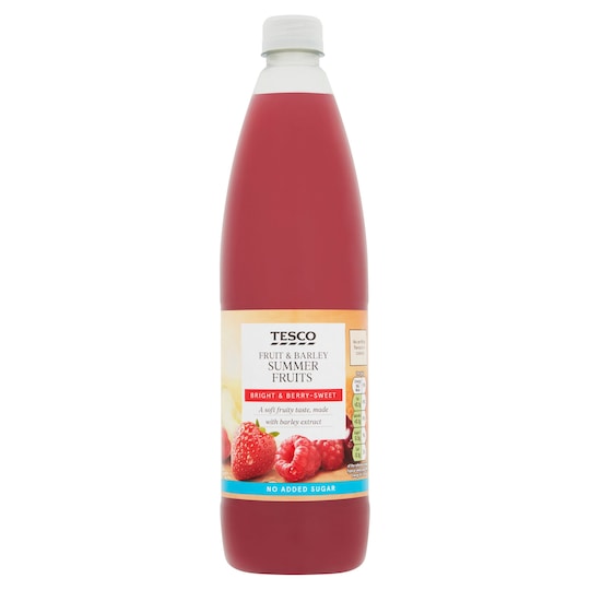 Tesco Fruit & Barley Summerfruits No Added Sugar 1L Tesco Groceries