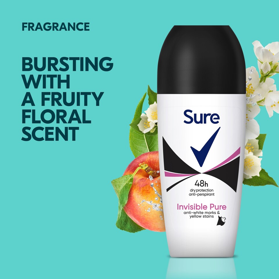 image 1 of Sure Women Invisible Pure 48h Antiperspirant Deodorant Roll On 50ml