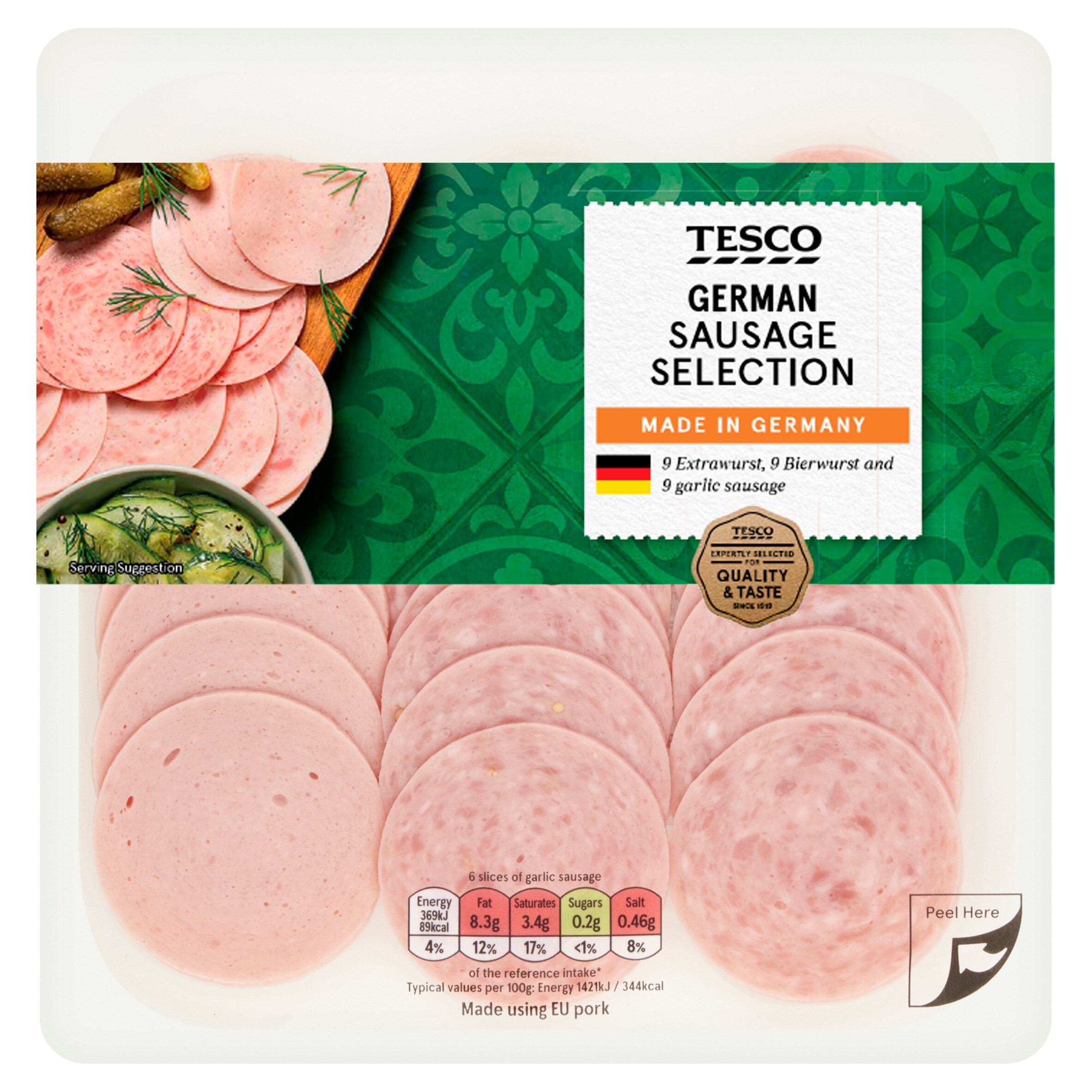 Tesco German Sausage Selection 115g