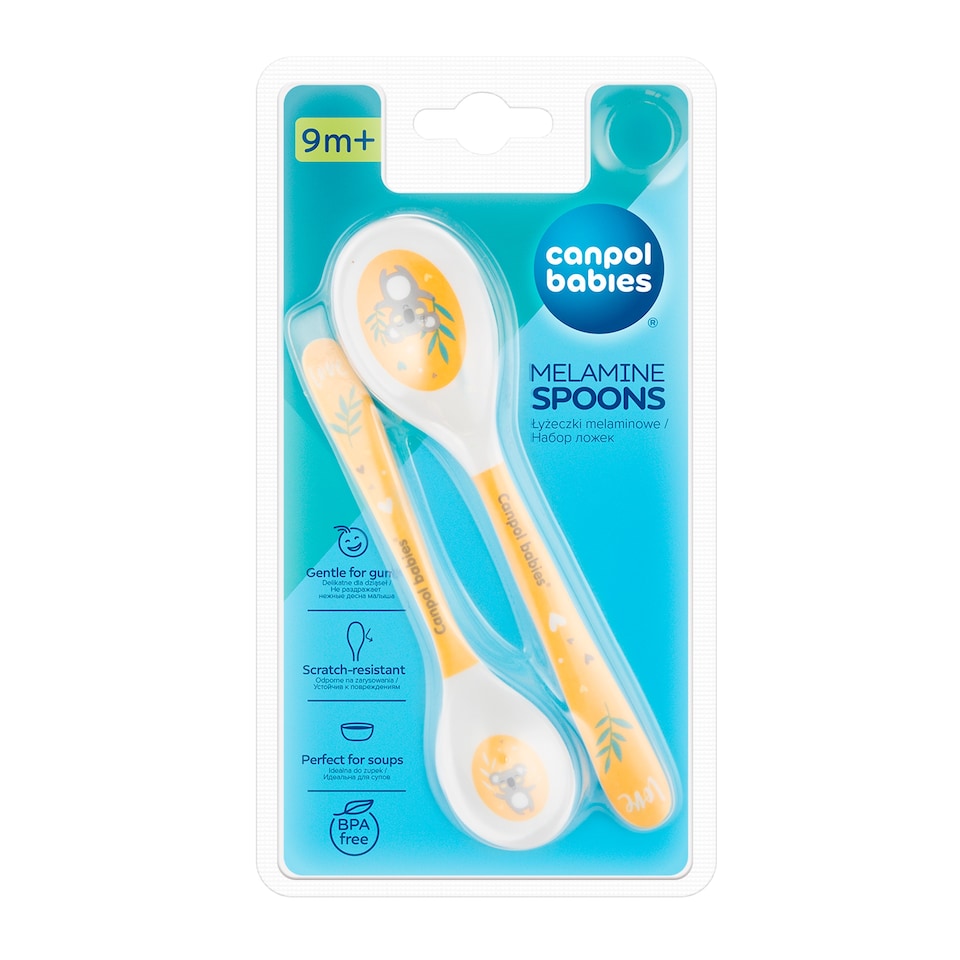 Canpol babies Melamine spoons EXOTIC ANIMALS 2 pcs