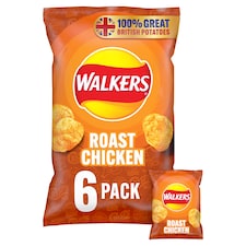 Walkers Roast Chicken Multipack Crisps 6 x 25g