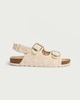 image 1 of F&F Girls Buckle Strap Sandals in Neutral