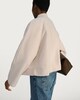image 3 of F&F Ribbed Collar Zip Through Bomber Jacket in Cream