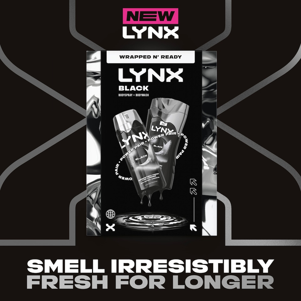 image 1 of Lynx Black Bodyspray & Bodywash Gift Set