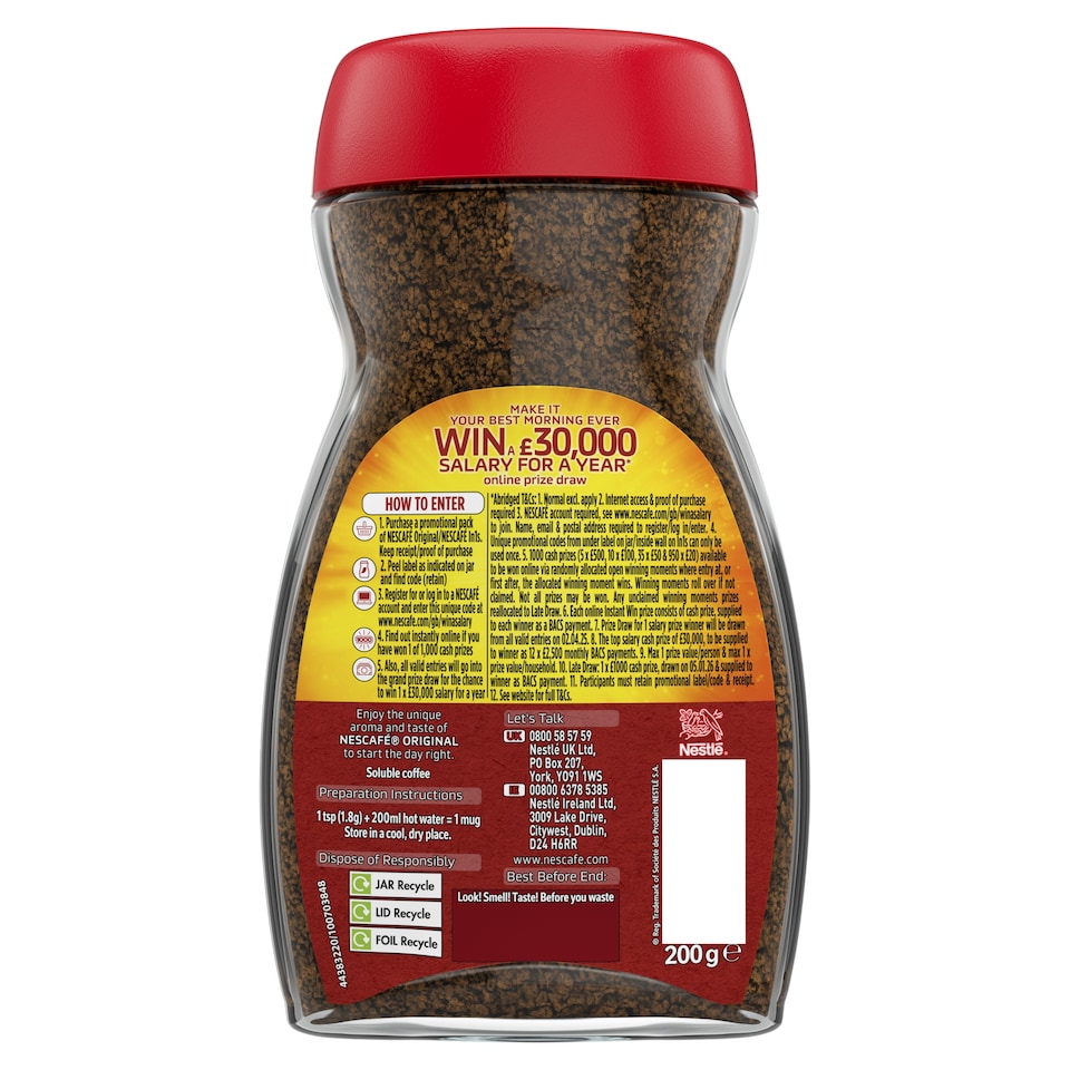 image 1 of Nescafe Original Instant Coffee 200g