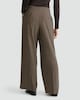 image 3 of F&F Check Print Pleated Wide Leg Co-ord Trousers in Brown