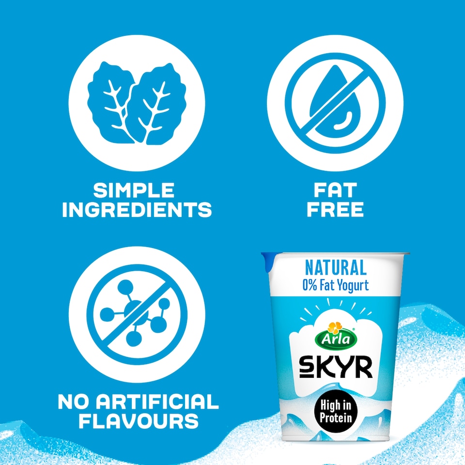 image 1 of Arla Skyr Natural 0% Fat Icelandic Style Yogurt 1kg
