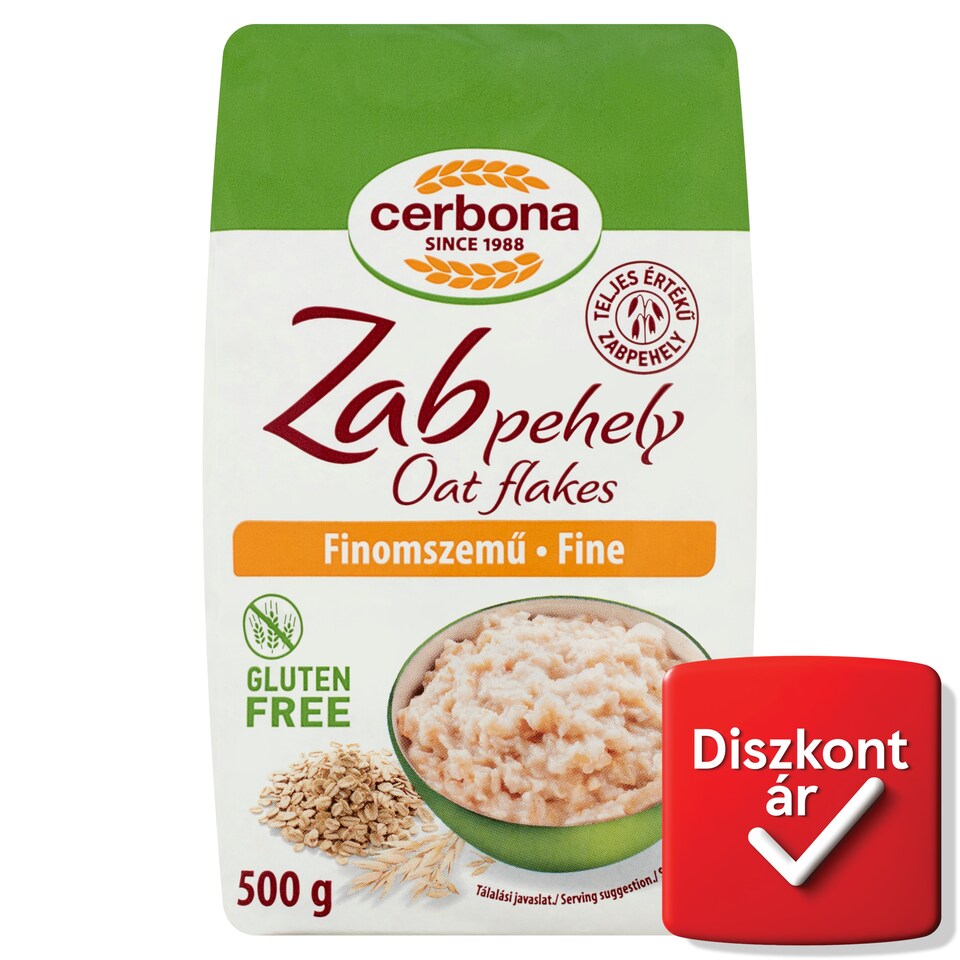 Cerbona gluténmentes finomszemű zabpehely 500 g