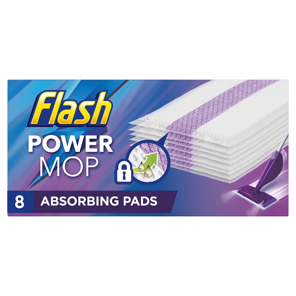 Flash Power Mop Refill Pads 8 Pack Tesco Groceries