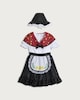 image 4 of F&F Girls Welsh Fancy Dress Costume with Hat in Black