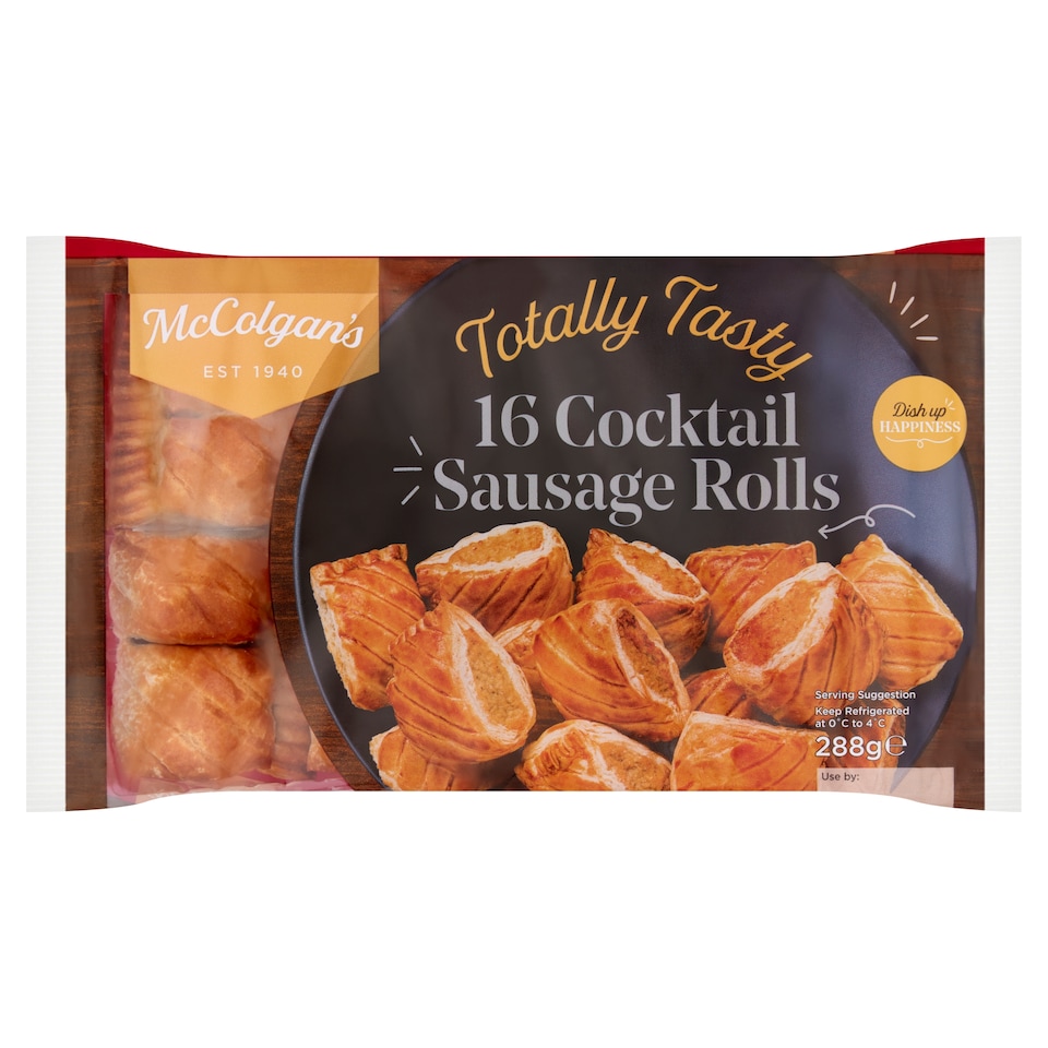 Mccolgans 16 Cocktail Sausage Rolls 288G